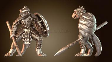 3D модель Кобольд со щитом (STL)