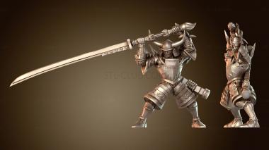 3D модель Курода Нодачи с самураем (STL)