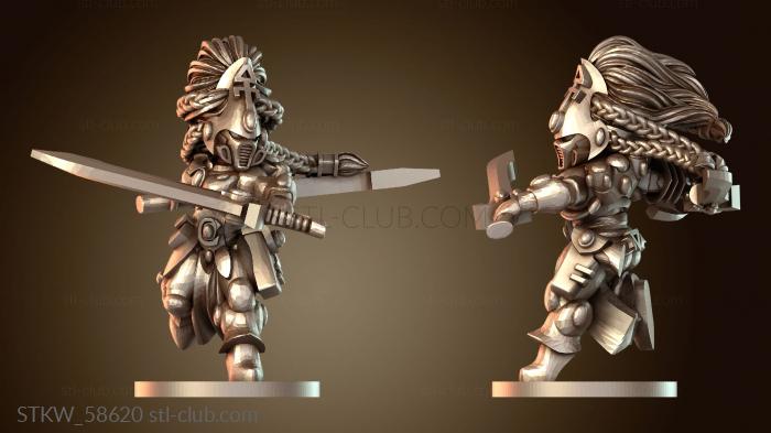 Military Лидер Парные Мечи Женский ловкий