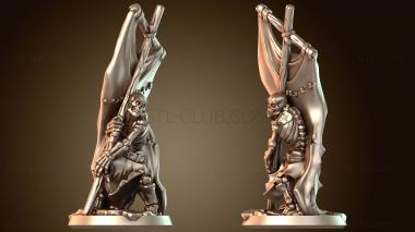 3D модель Legion the Undead II Stretchgoals скелетный баннер (STL)