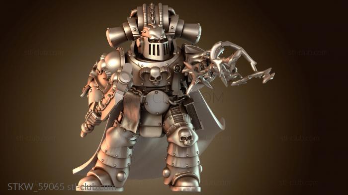 Библиотекарь в космической психической броне MK Heresy Axe