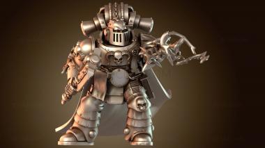 3D модель Библиотекарь в космической психической броне MK Heresy Axe (STL)