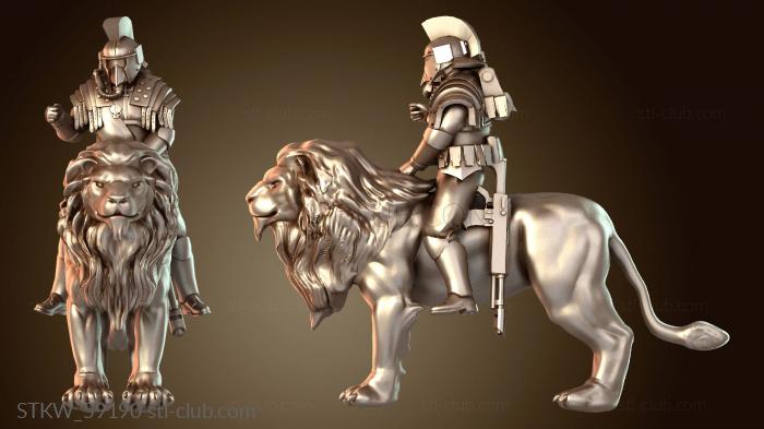 Military Лев Всадник жирный