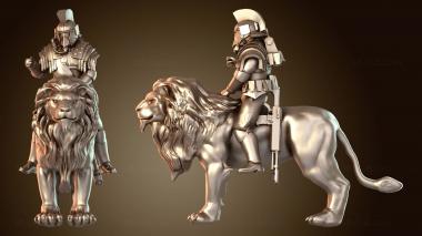 3D модель Лев Всадник жирный (STL)