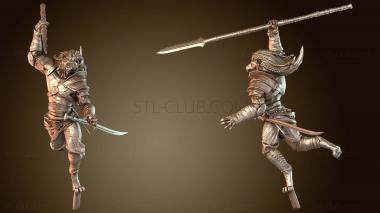 3D модель Воины Льва Воин (STL)