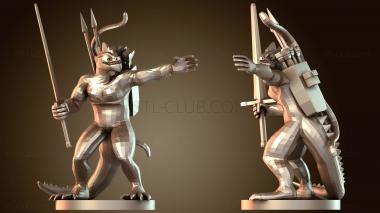 3D модель Ящеролюд Боец (STL)