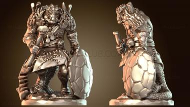3D модель Воин ящеролюдов (STL)
