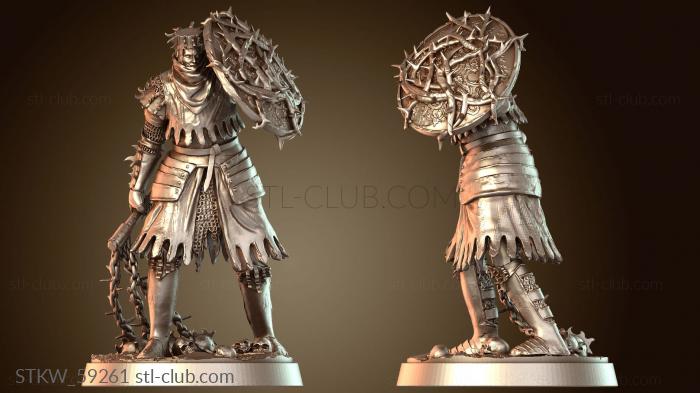 Military Одинокий герой-рыцарь Шипы