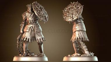 3D модель Одинокий герой-рыцарь Шипы (STL)