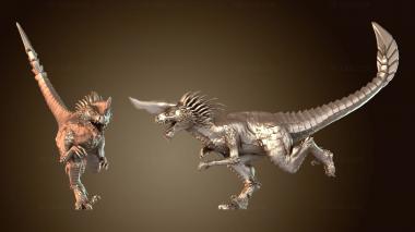 3D модель Длиннорогий хищник атакует (STL)