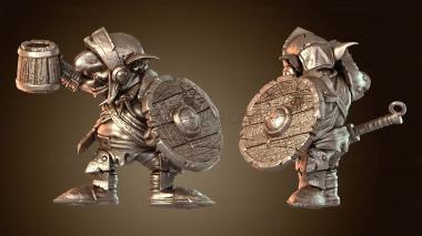 3D модель Много гоблинов пьют Воина (STL)
