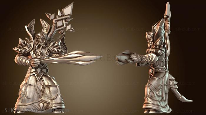 Маг с ледяным заклинанием и посохом, творящий по отдельности