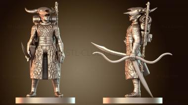 3D модель Эльф-друид в шлеме-черепе (STL)