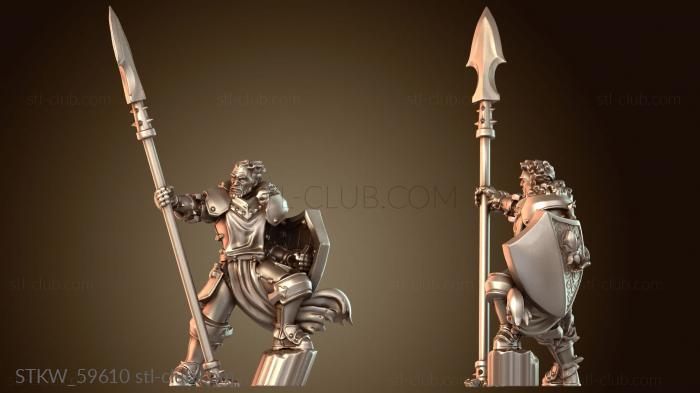 Мужчина-паладин с копьём