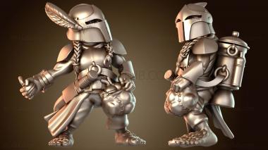 3D модель Мандалорианос Полурослик Мандо (STL)