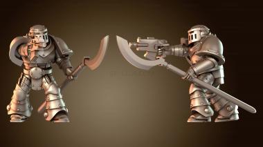 3D модель Отряд морской пехоты Оккультный Глефа Посох Топор Проворный (STL)