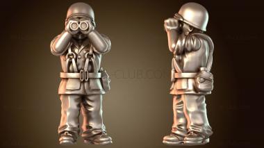 3D модель Армейский расчет гаубицы морской пехоты Браво (STL)