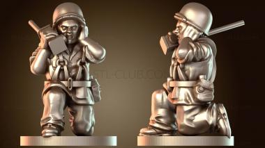 3D модель Ночная смена расчета гаубицы армии морской пехоты (STL)