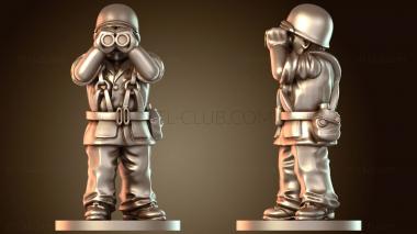 3D модель Армейский расчет гаубицы морской пехоты непоколебим (STL)