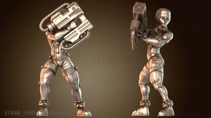 Military Пилоты мехов-мужчин с пистолетом