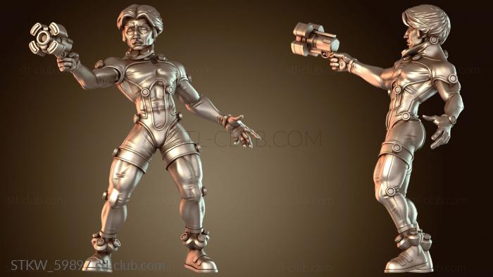 Military Пилоты мехов-мужчин с пистолетом