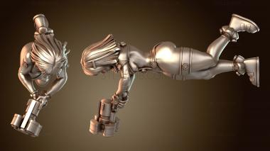 3D модель Пилоты мехов, пинап, женский пистолет (STL)