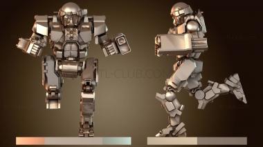 3D модель Мехи COMMANDO бегут безжалостно (STL)