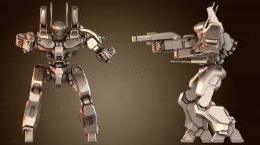 3D модель Мехи Phoenix Hawk FIRE (STL)