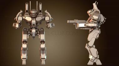 3D модель Мехи Phoenix Hawk PHX (STL)