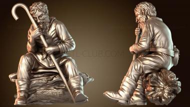 3D модель Средневековый деревенский мальчик (STL)