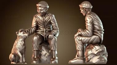 3D модель Средневековый деревенский парень ксенос (STL)