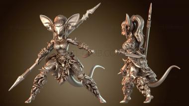 3D модель Женское копье из племени мышей (STL)