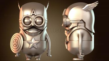 3D модель Капитан «МИНЬОНС» из Америки (STL)