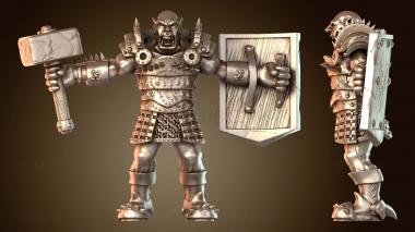3D модель Мини Орк Тяжёлый Часовой Отряд Воин Воинственный (STL)