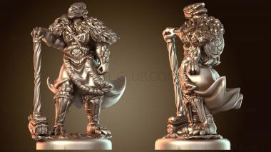 3D модель Монах Варвар Драконорождённый Доблестный (STL)