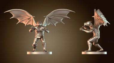 3D модель Монах Драконорождённый мужчина с крыльями (STL)