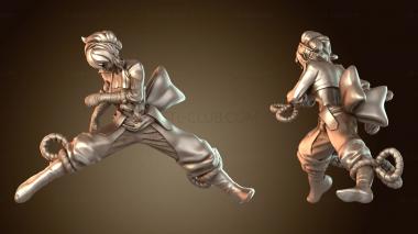 3D модель Монах женского персонажа пинка (STL)