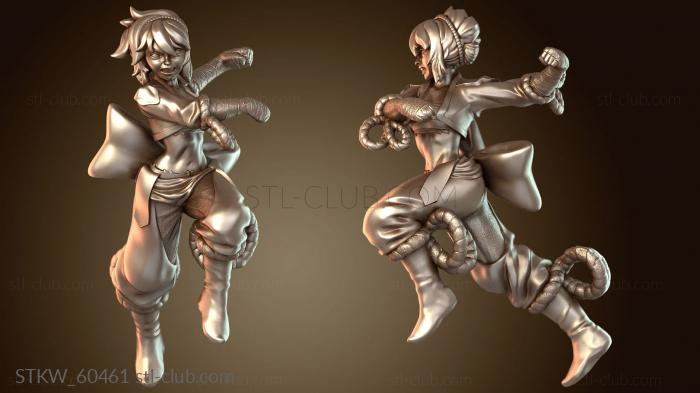 Монах Женский Персонаж Удар Изящный