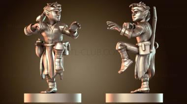 3D модель Монах-полурослик-ниндзя (STL)