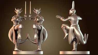 3D модель Монахи-тифлинги, женщины-близнецы (STL)
