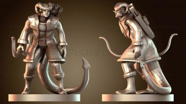 3D модель Монах-тифлинг-мужчина с луком (STL)