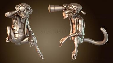 3D модель Обезьяна скрытная (STL)