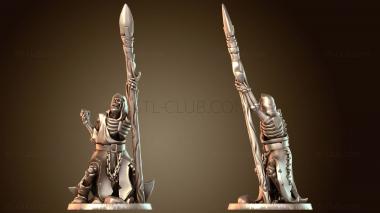 3D модель Монстры скелет копье (STL)