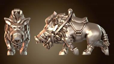 3D модель Карликовый кабан верхом (STL)