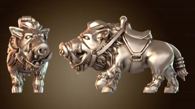 3D модель Конный карликовый кабан в доспехах (STL)