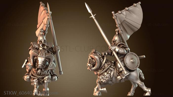 Military Конный карликовый козел-знаменосец