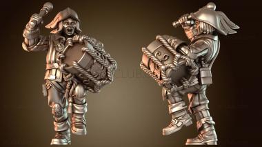 3D модель Музыкант Женщина сияющая (STL)