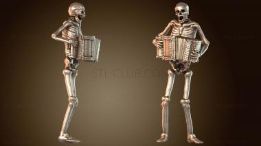 3D модель Музыкант Скелет мрачный (STL)
