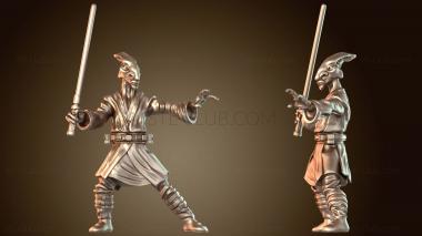 3D модель Мистический синий воин-динозавр (STL)