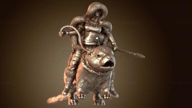 3D модель Воин Северных Племен Наездник на Выдре (STL)